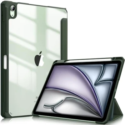 Afbeelding van Fintie Hybride hoes voor iPad Air 5e generatie 2022 / 4e 2020 10,9&quot; Met penhouder Schokbestendige beschermhoes harde transparante