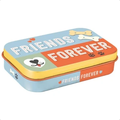 Afbeelding van Nostalgic Art 82203 Retro traktatiedoos in pootvorm Friends Forever Cadeau voor hondenbezitter Metalen doos reizen Vintage design 1 stuk (1 stuk)