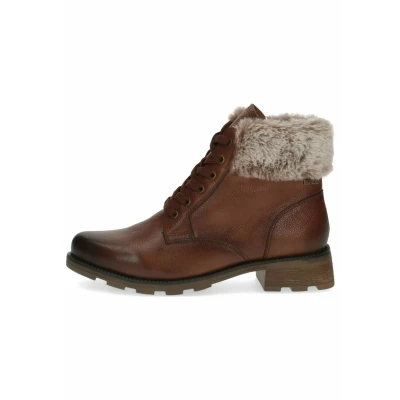 Afbeelding van Caprice Snowboots Cognac nappa, Dames, Maat: 36, nappa Leer en textiel