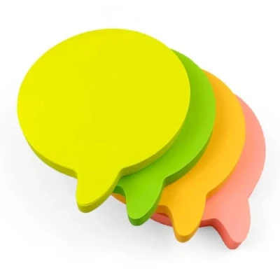 Afbeelding van Evergreen Goods™ zelfklevende notitieblokken, neonkleuren, afneembare lijm, verschillende kleuren, 4 stuks