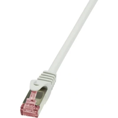 Afbeelding van LogiLink CQ2032S RJ45 Netwerkkabel, patchkabel CAT 6 S/FTP 1.00 m Grijs Vlambestendig, Snagless 1 stuk(s)