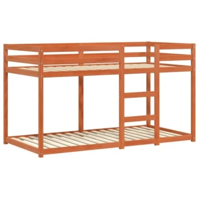 Image de vidaXL Lit superposé sans matelas cire marron 90x190 cm pin massif3214875