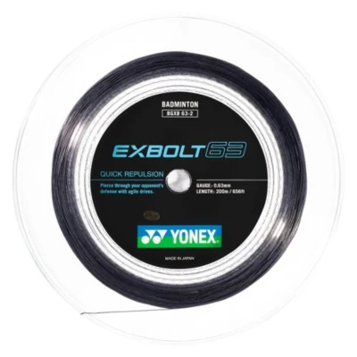 Afbeelding van Yonex Exbolt 63 Snaren Zwart Rol 200M