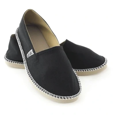 Afbeelding van SEAC Malaga canvas espadrilles voor dames en heren, uniseks, zwart.