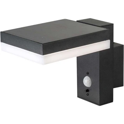 Afbeelding van V TAC VT 1147 10402 Wandlamp op zonne energie 5.5 W Warmwit Zwart