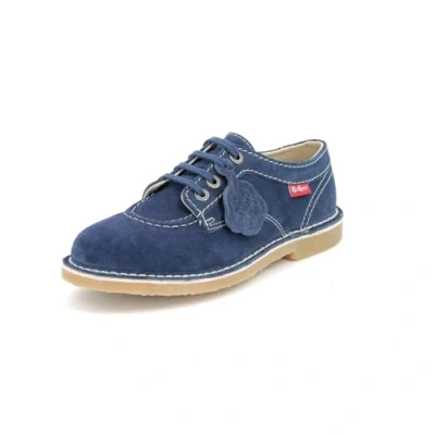 Afbeelding van Kickers Derbies Karma Sportieve veterschoenen, Dames, Maat: 37, Bleu clair Leer