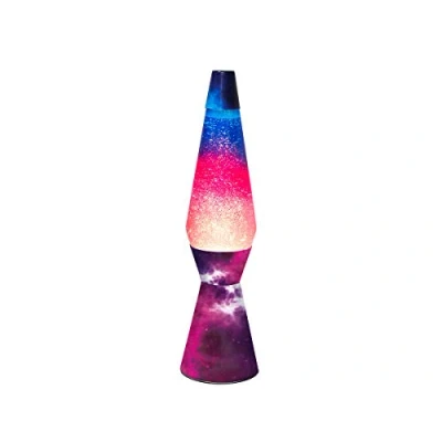 Afbeelding van I total Lavalamp Glitter 40 Cm Glas/staal 30w Blauw/paars