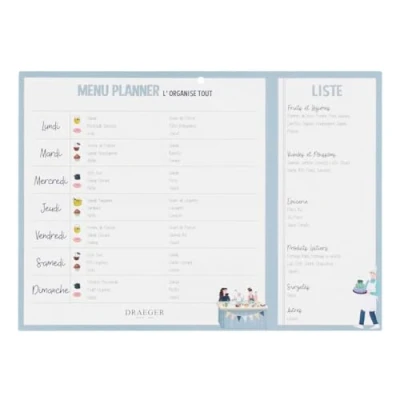 Image de Menu Planner 28 x 20 cm 52 semaines
