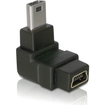 Afbeelding van USB Mini B naar haakse adapter / zwart