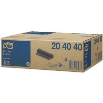 Afbeelding van Afvalzak Tork B3 33x40cm 5L zwart 204040
