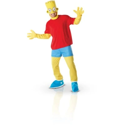 Afbeelding van Rubie&#039;s 3 880655 Bart Simpson luxe kostuum voor volwassenen, XL, rood/geel
