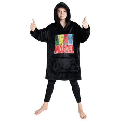 Afbeelding van Marvel Sweatshirt voor kinderen trui jongens van fleece, zwart, Eén maat, zwart.