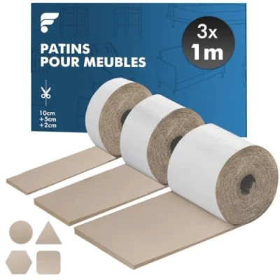 Afbeelding van shinfly Zelfklevende viltglijders, 4 mm dik, zelfklevend vilt (100 cm x 10 + 100 5 2 cm), snijd elke vorm, sterk klevende viltglijders voor