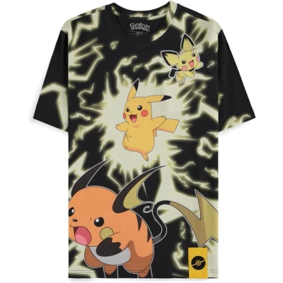 Afbeelding van Pokémon Pikachu Lightning Digital AOP Heren T shirt S Multicolours