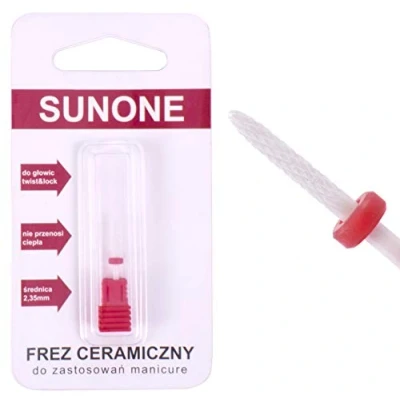 Afbeelding van Sunone Keramische spleetfrees delicaat voor manicure en pedicure rood