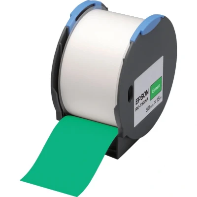 Image de Epson RC T5GNA Polyoléfine auto adhésif vert Rouleau (5 cm x 15 m) 1 rouleau(x) ruban plastique pour LabelWorks Pro100