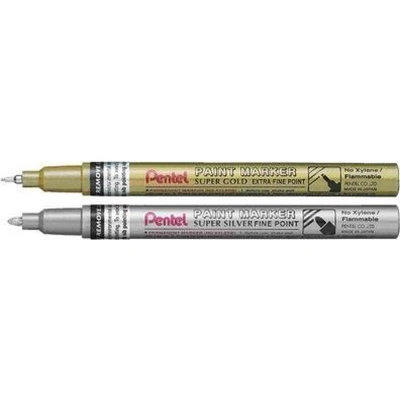 Afbeelding van viltstift Pentel MFP10 ronde punt 0.7mm zilver