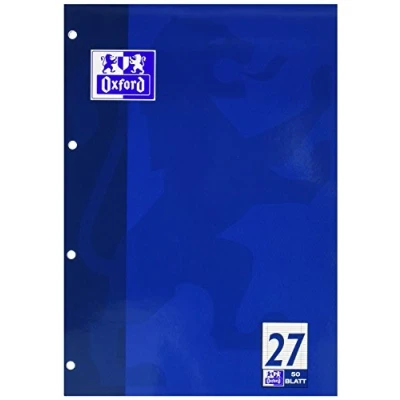 Afbeelding van Oxford, Notitieboekje + schrijfblok, Schoolnotitieblok, A4, regel 27 (A4, Rijen, Hardcover)