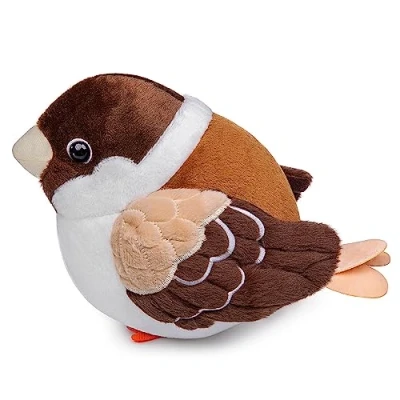 Afbeelding van lilizzhoumax Pluche Speelgoed Mus 30cm/12&quot;, Simulatie Realistische Pop Wilde Dieren Vogel, Cadeau voor Vrienden en Kinderen