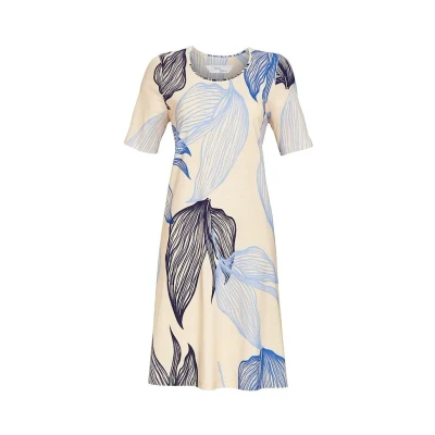 Afbeelding van Blauwe bladeren nachthemd Ringella Beige Maat 50