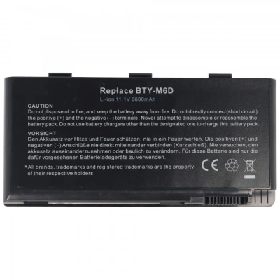 Afbeelding van Accu geschikt voor MSI GT660, Li ion, 11.1V, 6600mAh, 73.3Wh, zwart