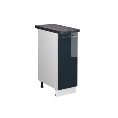 Afbeelding van Vicco Apotheekkast Fame Line, Donkerblauw hoogglans/Wit, 30 cm , WB Antraciet