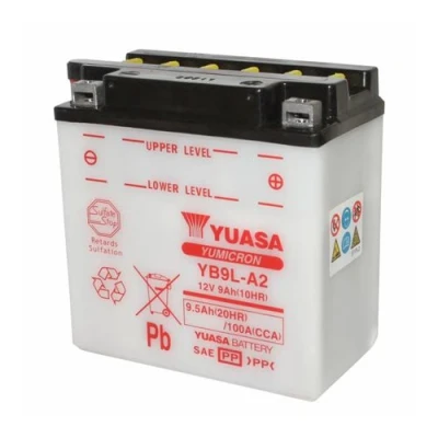 Image de Batterie 12v 9 ah yb9l a2 yuasa yumicron avec entretien (lg135xl75xh139)