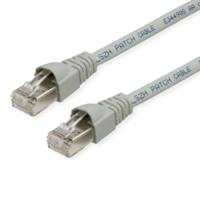 Afbeelding van Telegärtner L00005A0027 RJ45 Netwerkkabel, patchkabel CAT 6A S/FTP 10.00 m Grijs Vlambestendig, Snagless, Vlambestendig