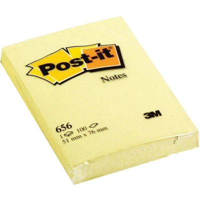 Afbeelding van Post it Notes formaat 51 x 76 mm geel blok van 100 vel