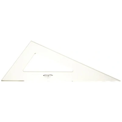 Afbeelding van Graphoplex Hoek, 60, 3 rechte randen, 32 cm, transparant