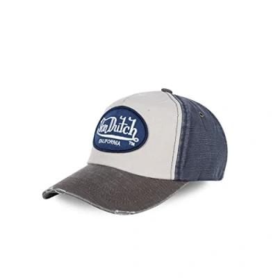 Afbeelding van Von Dutch Pet voor dames en heren, 100% katoen, baseballpet, alle seizoenen, comfortabel zacht, Blauw