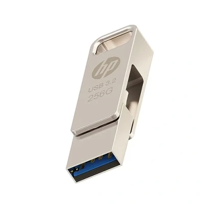 Afbeelding van HP 256 GB x206c USB stick van metaal, OTG 3.2, type C/type A