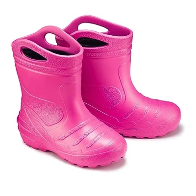 Afbeelding van ESTRO Rubberen laarzen voor kinderen, regenlaarzen meisjes, gevoerde regenlaarzen, regenschoenen, K051, Roze