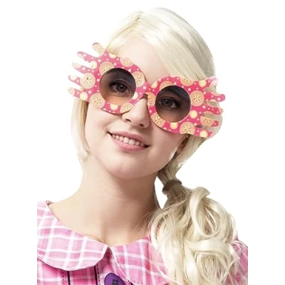 Afbeelding van Funidelia Luna Lovegood Damesbril, Harry Potter, films en bioscoop, Hogwarts Accessoires voor volwassenen, kostuumaccessoires Roze