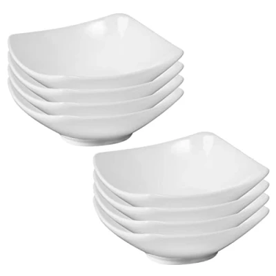 Afbeelding van Westmark Set van 8 kleine vierkante keramische potten, afmetingen: 7,4 x 2,5 cm, tapas + vrienden, wit, 697522E2