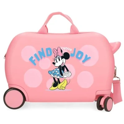 Afbeelding van Minnie Find Your Joy Rolling Suitcase 4 Wheels 45 cm Pink