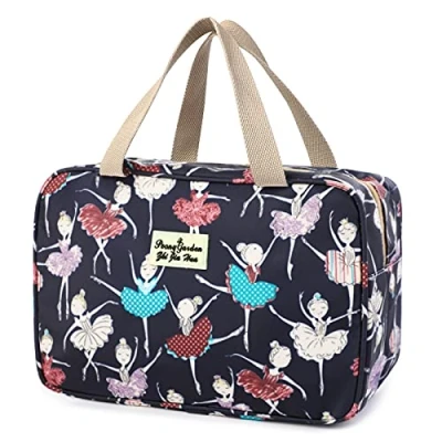 Afbeelding van Toilettas Reizen Opknoping Make up Waszakken Grote Draagbare Waterdichte Cosmetische Scheren Tas Organizer Toiletartikelen Badkamer Opbergtas voor Vrouwen Meisjes Dames, Ballet Meisje, 30cm*13cm*20cm