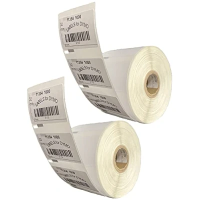 Afbeelding van LEYF Dymo 2X11354 etikettenrollen voor Labelwriter 11354, 57 x 32 mm, 2 rollen