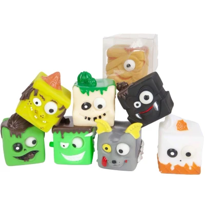 Afbeelding van Toi Toys Fun knijpkubusmonster puiloog, 5cm