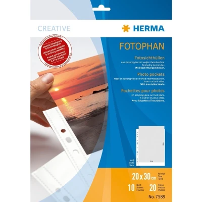 Afbeelding van HERMA 7589 Fotohoezen Wit, Transparant 20 x 30 cm