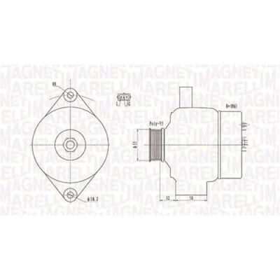 Afbeelding van MAGNETI MARELLI 063732026010 Dynamo / Alternator 12V 70A SUZUKI: SWIFT 3, Grand Vitara 1 SUV, Splash, OPEL: Agila B