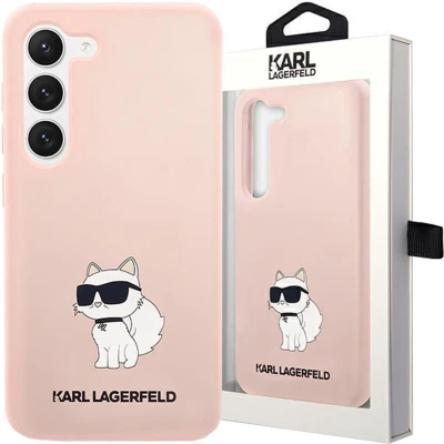 Afbeelding van Karl Lagerfeld KLHCS23SSNCHBCP S23 S911 hardcase koffer roze Siliconen Choupette