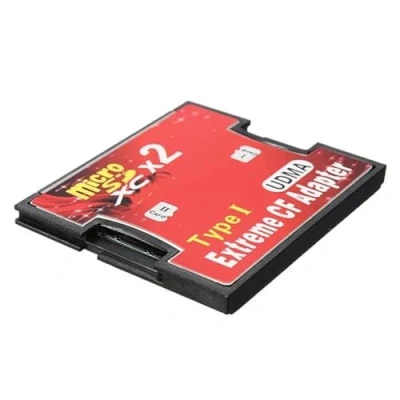 Afbeelding van KALEA INFORMATIQUE Adapter voor 2 MicroSD kaarten MicroSDHC MicroSDXC 3.0 naar Compact Flash CF I capaciteit 128 GB
