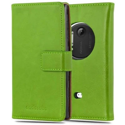Afbeelding van Cadorabo Hoesje geschikt voor Nokia Lumia 1020 in GRAS GROEN Beschermhoes met magnetische sluiting, standfunctie en kaartvakje Book Case Cover Etui