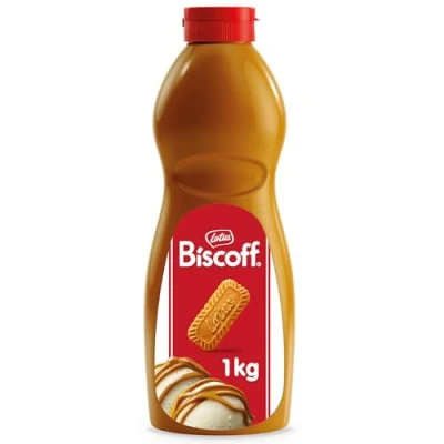 Image de Lotus Biscoff Sauce Topping A Partir de Biscuits Original Speculoos Vegan Sans Colorant ni Arômes Artificiels Bouteille Squeeze 1kg