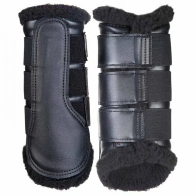 Afbeelding van HKM Beenbeschermers met Comfort Fleece Zwart/Zwart