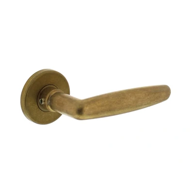 Afbeelding van Intersteel Deurklink Sophie messing getrommeld Ø49x7 mm