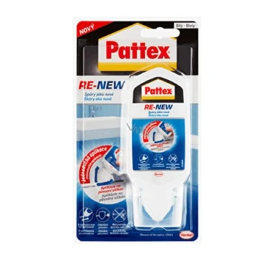 Afbeelding van Pattex Siliconen afdichtingskit Voor badkamer keuken en Eenvoudige voegenvernieuwing in één stap ter bescherming tegen schimmel wit 1 x