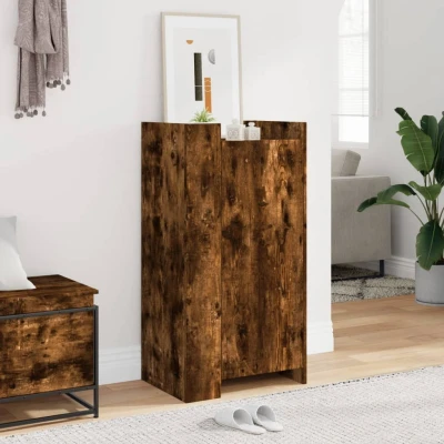 Afbeelding van Schoenenkast 52x37,5x100 cm bewerkt hout gerookt eikenkleurig