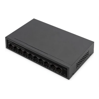 Image de DIGITUS Commutateur IEEE 802.3af, 802.3at non géré 8 x 10/100 (PoE+) + 2 de bureau PoE+ (60 W)